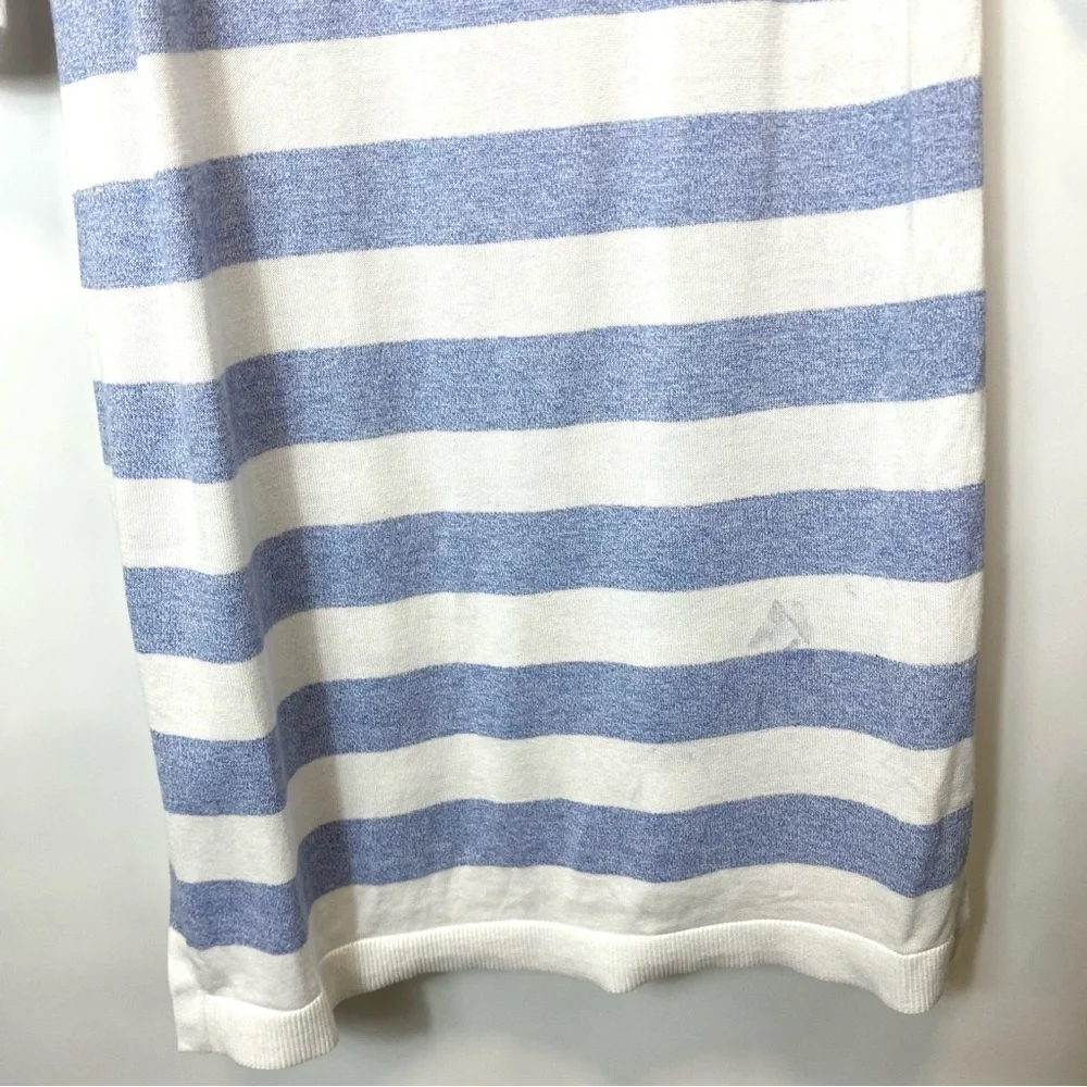 Talbots Blue Striped Sweater Cardigan Duster MP